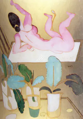Subramanyan, K.G. (Artist). Still Life with Turning Woman, n.d. | Painting, So.NeY/03.04.96