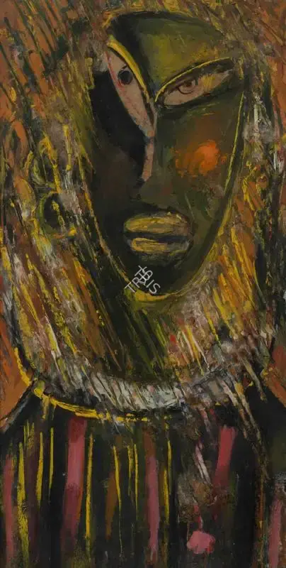Sen, Sunil Madhav (Artist). Untitled (Head), n.d. | Painting, Pr.Mum/15.07.25, 2025 · Prinseps