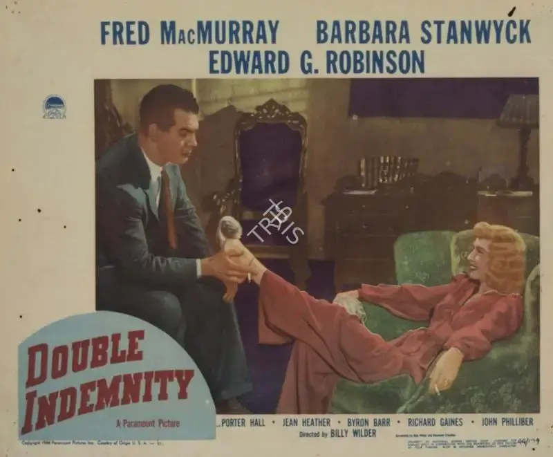 Billy Wilder (Director), Double Indemnity, 1944, Lobby Card