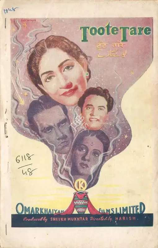 Harish (Director), Toote Tare, 1948, Song-Synopsis Booklet