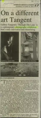 On a Different Art Tangent, 2003, Newspaper Clipping
