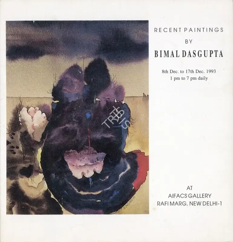 Bimal Dasgupta (Artist), Recent Paintings by Bimal Dasgupta, 1993, Solo Exhibition Invitation