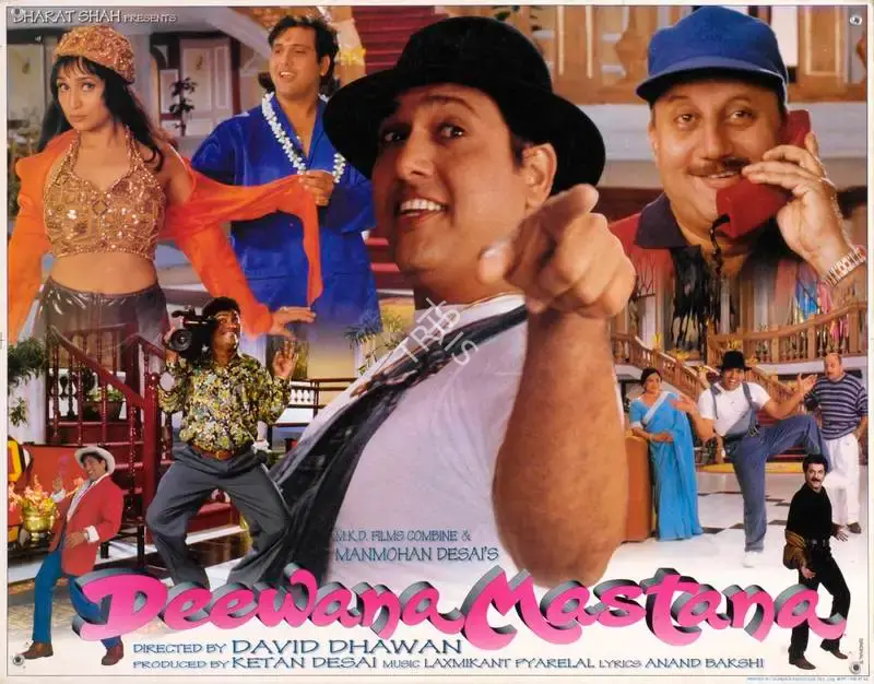 Rajan Kinagi (Cinematographer), Deewana Mastana, 1997, Lobby Card
