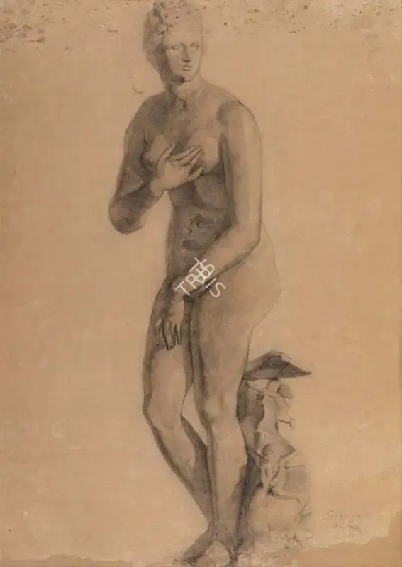 Jehangir Sabavala (Artist), Untitled, 1942, Drawing