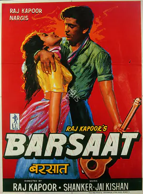 Raj Kapoor (Producer), Barsaat, 1949, Full Sheet Poster