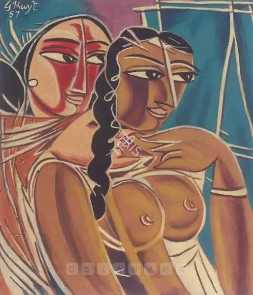 George Keyt (Artist), Untitled, 1957, Painting
