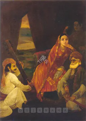 Varma, Raja Ravi (Artist). Court Scene, n.d. | Painting, Ch.NeY/17.09.03, 2003 · Christie's