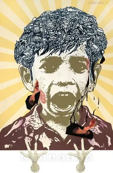 Kallat, Jitish (Artist). Carbin Milk - 3, 2006 | Painting, Sa.Onl/09.09.10, 2010 · Saffronart