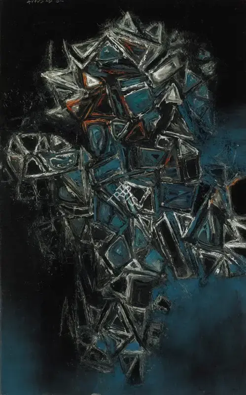 G.R. Santosh (Artist), Freezed Laughter, 1962, Painting