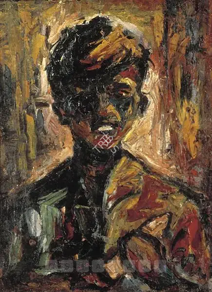 Nikhil Biswas (Artist), Portrait Of A Boy, 1959, Painting