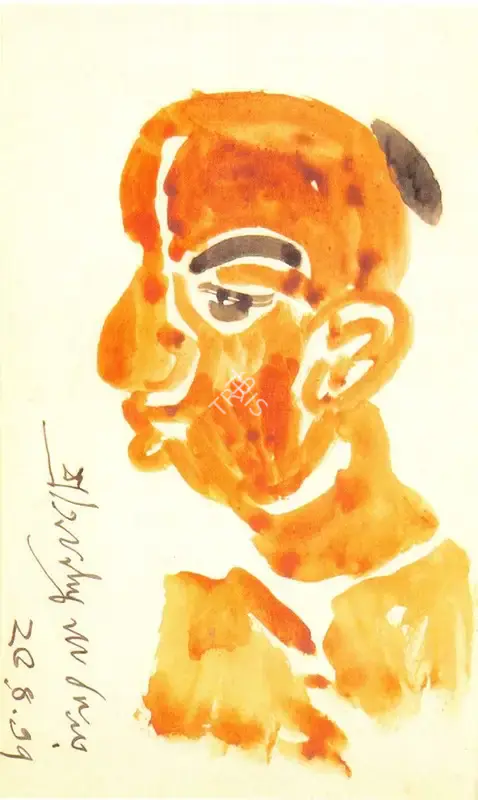 Abanindranath Tagore (Artist), Pandit Thakur, 1919, Painting
