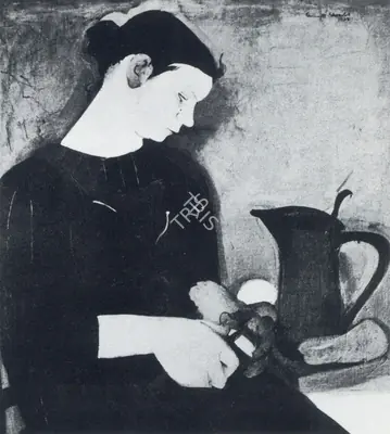 Amrita Sher-Gil (Artist), Potato Peeler, 1938, Painting