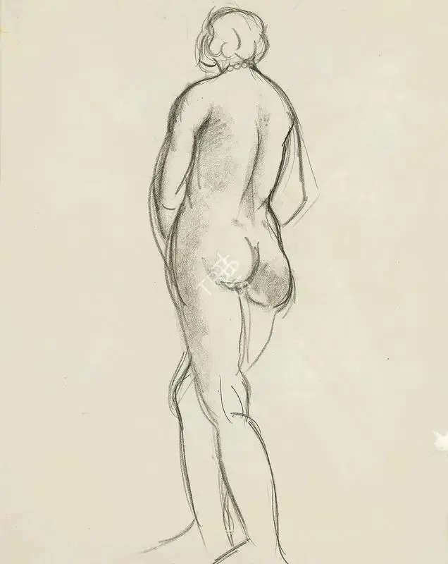 Sher-Gil, Amrita (Artist). Untitled, c.1930 | Drawing, AG.Onl/03.05.22, 2022 · Asta Guru