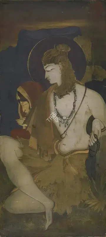 Kshitindranath Majumdar (Artist), Untitled (Shiv & Parvati), 1920, Painting