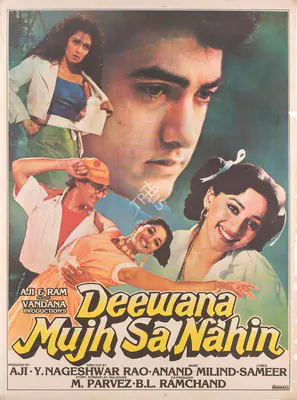 Aji (Producer), Deewana Mujh Sa Nahin, 1990, Full Sheet Poster