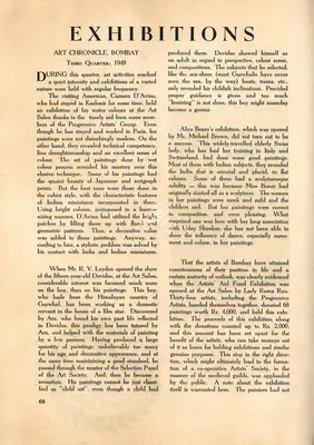 J. M. (Essayist), Exhibitions, 1949, Essay