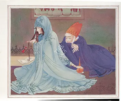 M.A.R. Chughtai (Artist), Poet's Vision, 1945, Painting