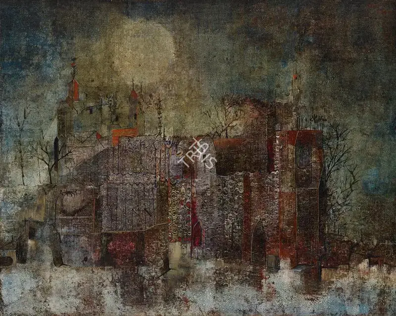 Bakre, S.K. (Artist). Untitled (Cityscape), 1964 | Painting, So.NeY/16.03.21, 2021 · Sotheby's