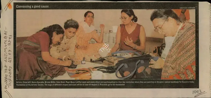 Santosh Harhare (Reporter), Canvassing a Good Cause, 2003, Newspaper Clipping