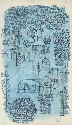K.C.S. Paniker (Artist), Words and Symbols Series, 1964, Painting