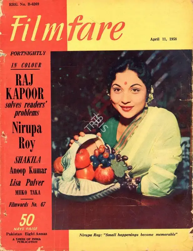 C.R. Mandy (Editor), Filmfare, 1958, Magazine