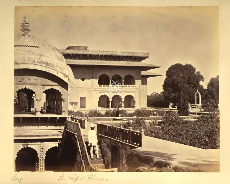 William Baker (Photographer), The Gopal Bhawan, Deeg, 1866, Antiquarian Photograph