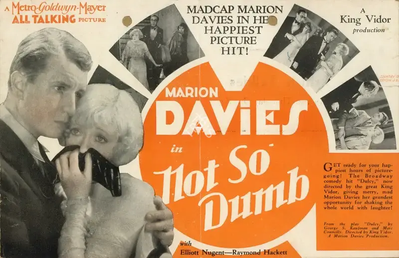 King Vidor (Producer), Not So Dumb, 1930, Handbill