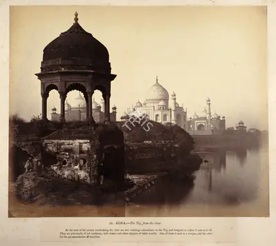 Eugene Clutterbuck Impey (Photographer), Agra. - The Taj, from the river, 1861, Antiquarian Photograph