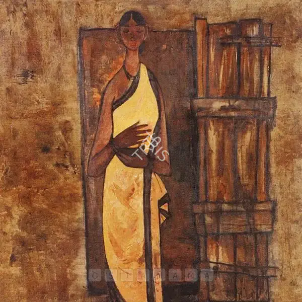 B. Prabha (Artist), At The Door, 1964, Painting