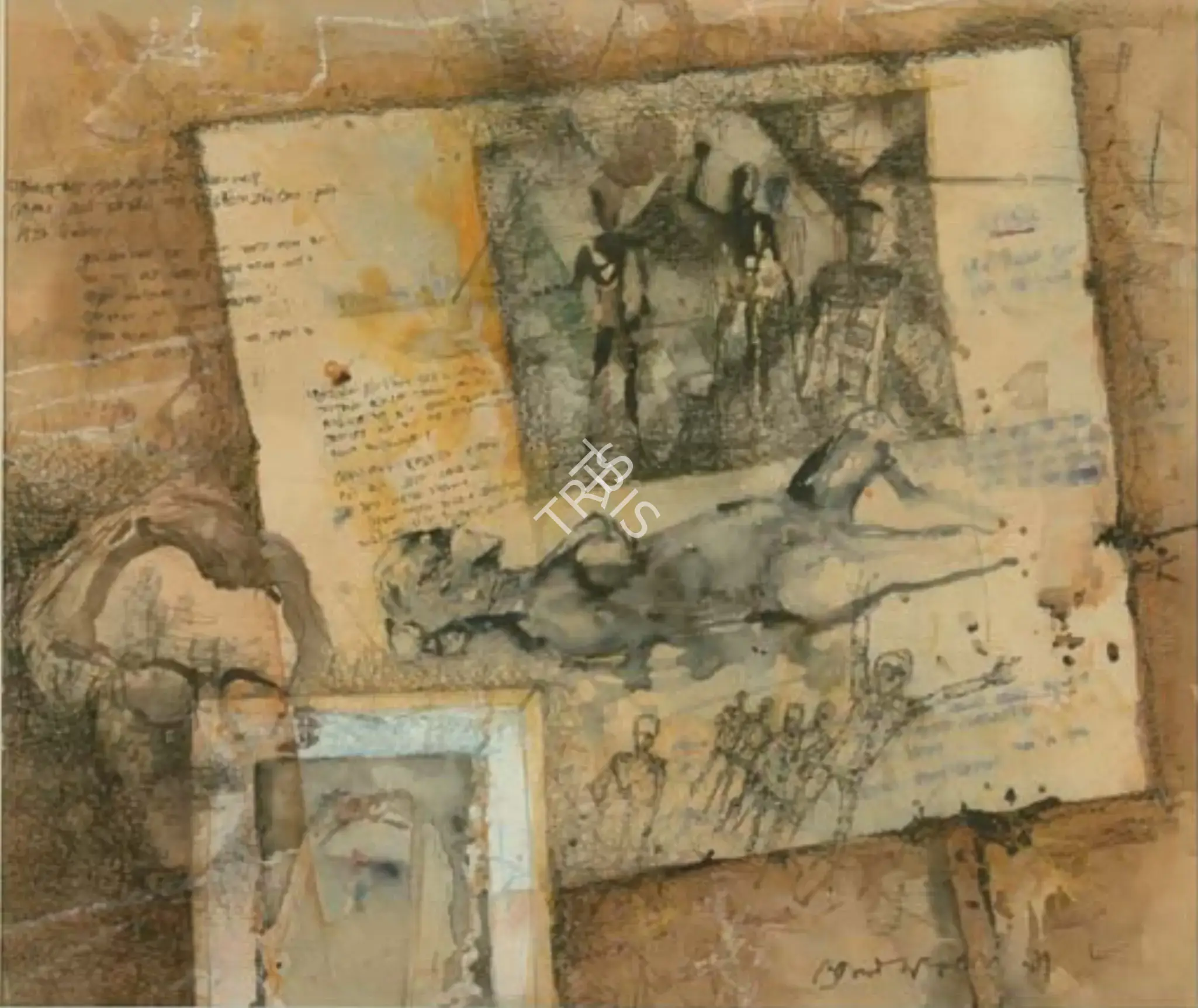 Ray, Shyamal Dutta (Artist). Untitled, 1997 | Painting, Ch.NeY/21.09.05, 1997