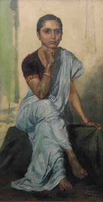 Dhurandhar, M.V. (Artist). Untitled (Seated Lady), 1896 | Painting, Ch.Mum/15.12.15, 2015 · Christie's