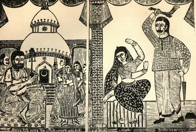 Unknown (Artist), Scenes from the Tarakeshwar Scandal, 1985, Graphic Art