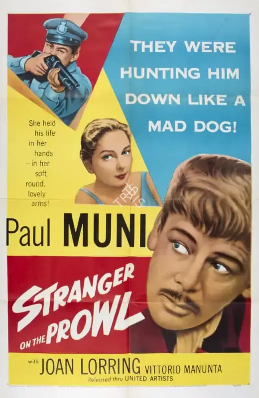 Noel Calef (Producer), Stranger on the Prowl, 1953, Poster