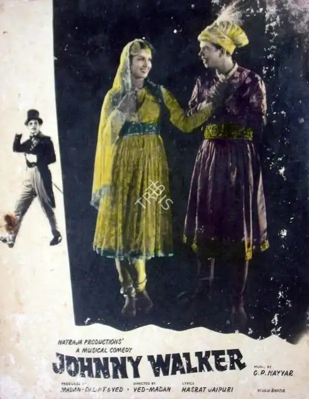 T.R. Joshi (Cinematographer), Johnny Walker, 1957, Lobby Card