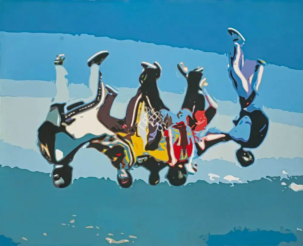 Suryakant Lokhande (Artist), Skydiving, 2007, Painting