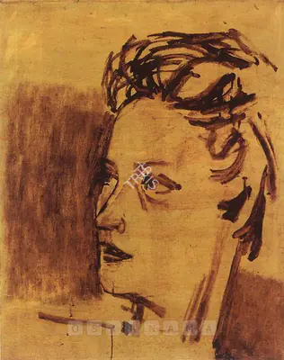 M.F. Husain (Artist), Portrait Of A Lady, 1930, Painting