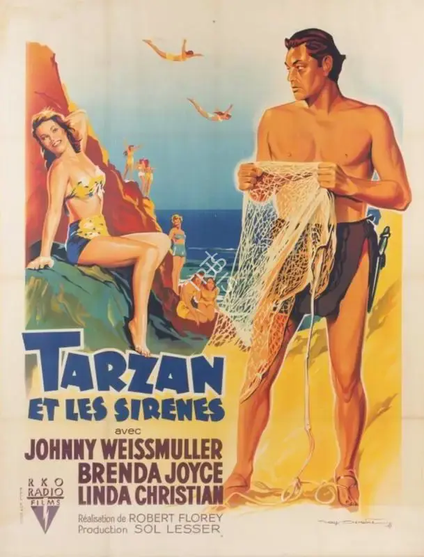 Sol Lesser (Producer), Tarzan and the Mermaids, 1948, Poster
