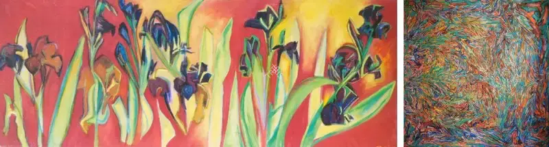 Anju Chaudhuri (Artist), Le Vent; Untitled, 1999, Painting