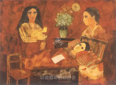 Badri Narayan (Artist), The Dream, 1990, Painting