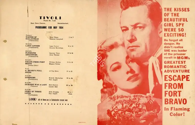 John Sturges (Director), Escape from Fort Bravo, 1953, Handbill