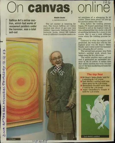 Riddhi Doshi (Reporter), On Canvas, Online, 2007, Newspaper Clipping