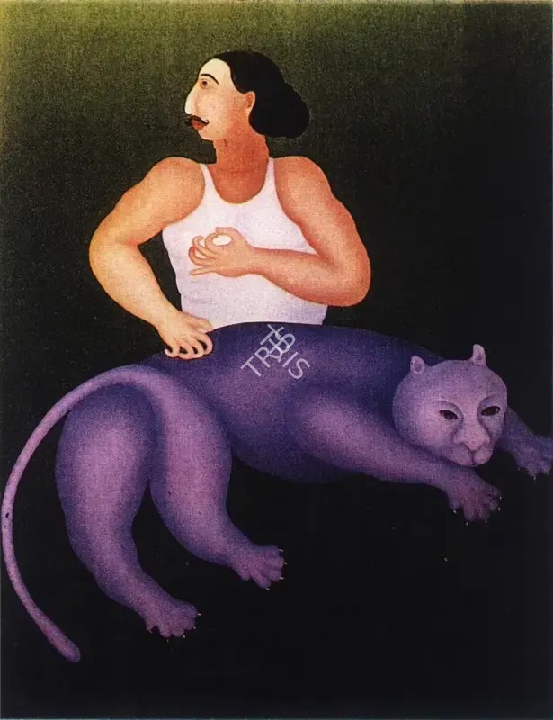 Manjit Bawa (Artist), Man and Tiger, 1986, Painting