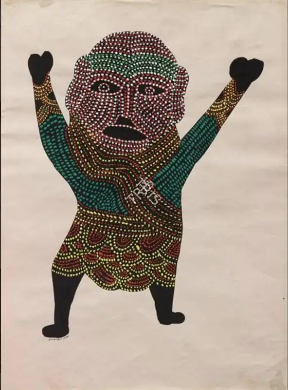 Jangarh Singh Shyam (Artist), Phulwari Devi (The Goddess Phulwari) (Gond Art), 1988, Painting