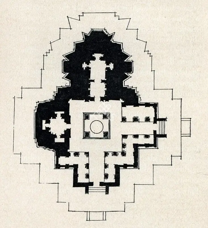 Unknown (Cartographer), Plan of Kesava Temple, Belur, Map