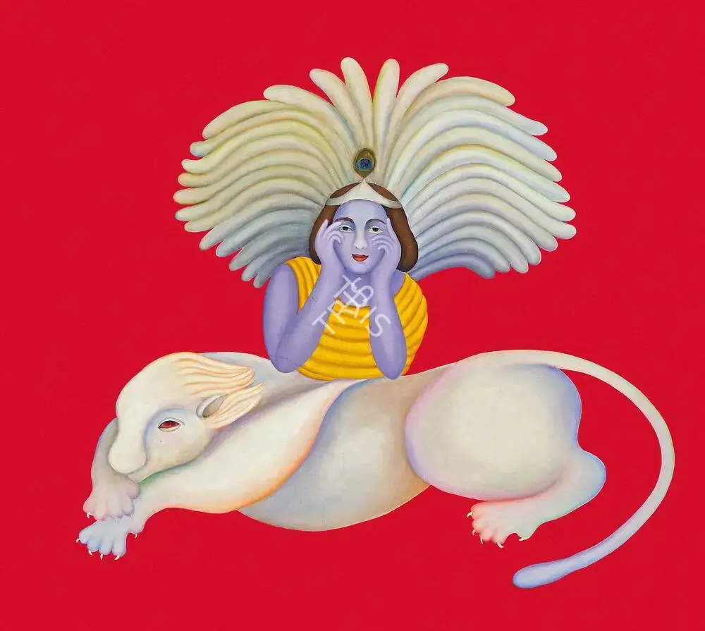 Bawa, Manjit (Artist). Untitled (Krishna), 1992 | Painting, 2023 · Asta Guru