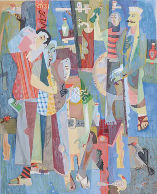 Jyoti Bhatt (Artist), Untitled, 1954, Painting
