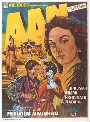 Mehboob (Producer), Aan, 1952, Full Sheet Poster