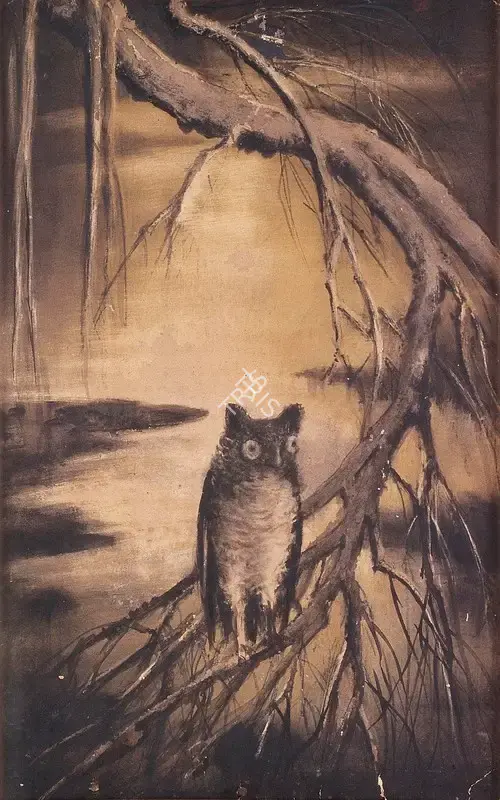 D.P. Roy Chowdhury (Artist), Night, 1959, Painting