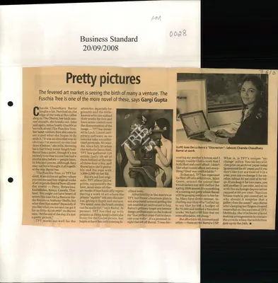 Gargi Gupta (Reporter), Pretty Pictures, 2008, Newspaper Clipping