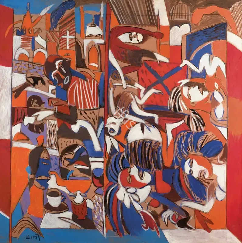 Subramanyan, K.G. (Artist). Massacre Of The Innocents, 2002 | Painting, Os.Del/18.03.08, 2008 · Osian's